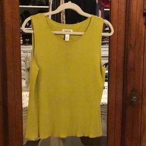 Chico’s chartreuse knit tank top